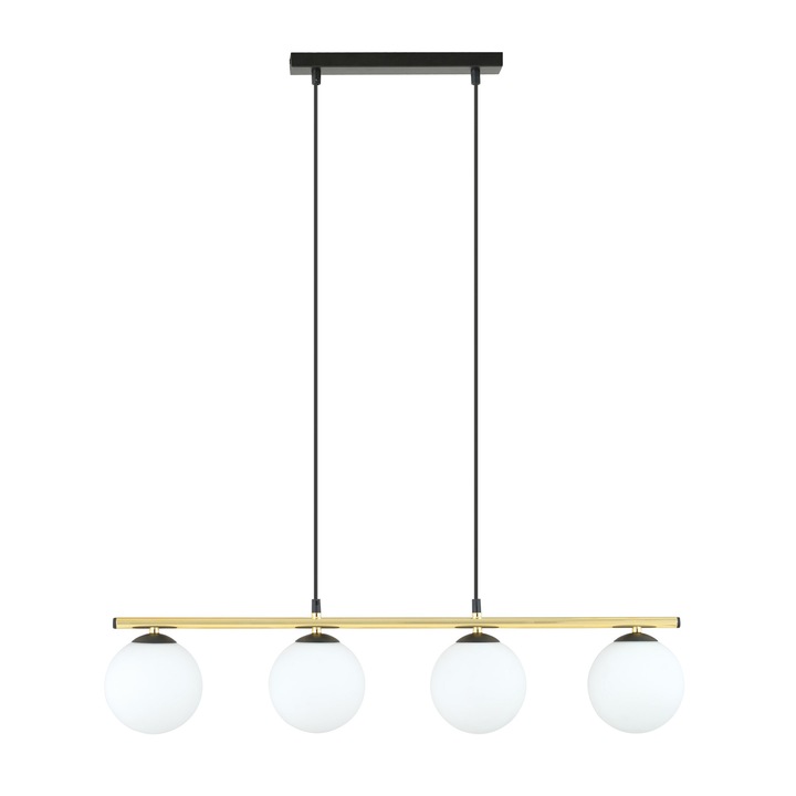 Lampa suspendata moderna si eleganta, cu abajururi de sticla ALLORA 1254/4