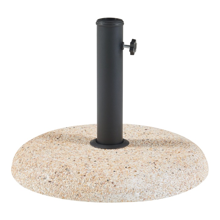 [casa.pro] Napernyőtalp PXHK-0009 Bitritto 45x6cm 25kg 37 / 42 / 52 / 58 mm beton bézs kavicsos