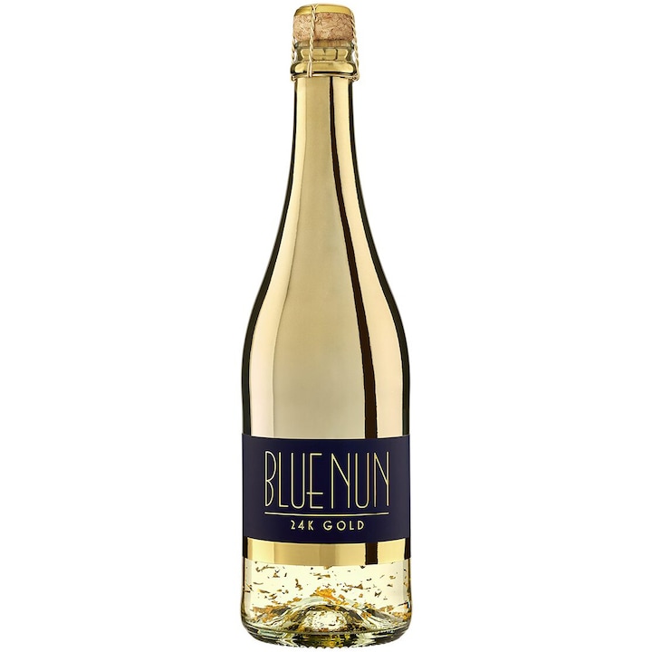 Spumoasa Roz Bautura Aromata Spumoasa Blue Nun Gold Premium, 24K, Demisec, 0.75l ...
