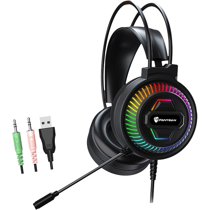 Casti cu fir Yealink, UH46, microfon, USB-C/A, negru