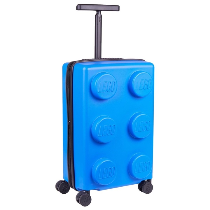 LEGO® Troller, Signature Model, 4 двойни колела с въртене на 360°, телескопична дръжка, фигура, 35,5 x 56 x 23 cm, полипропилен, син