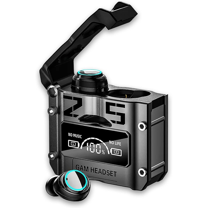 Vezeték nélküli Sport fülhallgató, vízálló IPX7, fekete