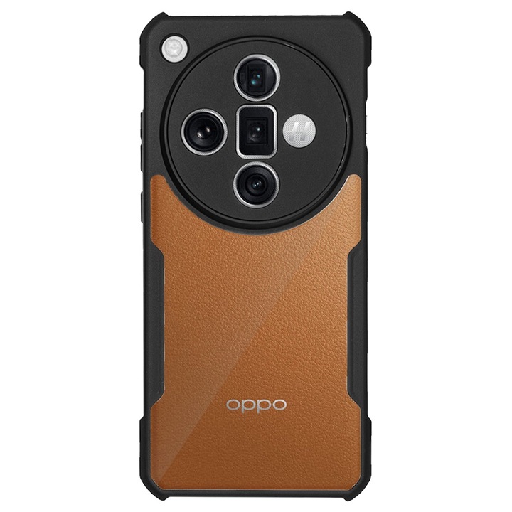 Husa Antigravity SILKASE pentru Oppo Find X7 Ultra, AntiGravity, AntiShock, negru/transparent
