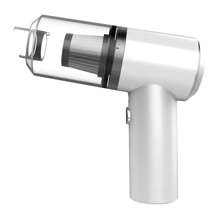 MRKT QT147 mini porszívó, otthonra és autóba, 120W, 6000Pa, fehér