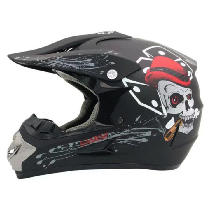Casca cross Atv, Enduro Spark, culoare negru-rosu, marimea L (59-60)