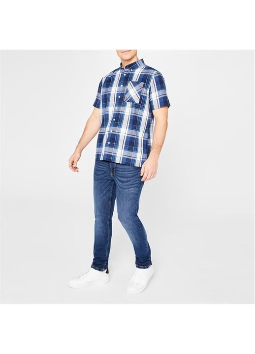 Camasa Lee Cooper, Alb/Albastru