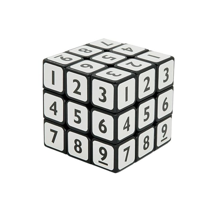 KkvoGmle Кубче на Рубик, 3x3, умно, черно/бяло, 57 mm