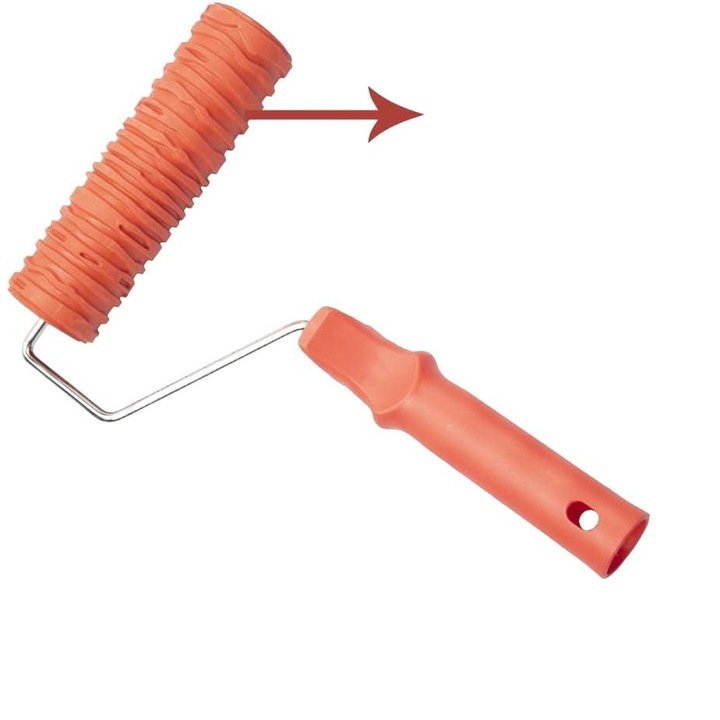 Валяк за боядисване KkvoGmle, дървесен ефект, за многократна употреба, червен, 32x14,5x6 см