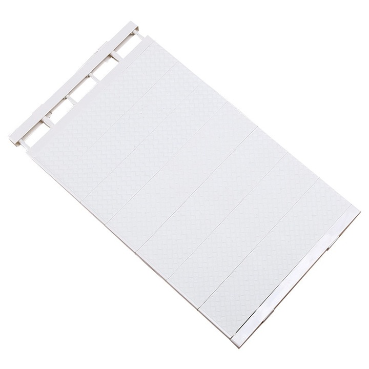 KkvoGmle kihúzható polc, rozsdamentes acél/műanyag, fehér, 50-80x24cm