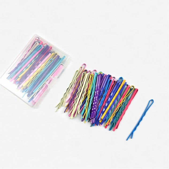 Agrafe de par, KkvoGmle, metal, multicolor, 5.5cm, set 50 buc