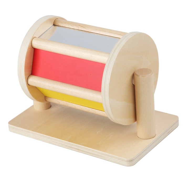 Játékdob babáknak, KkvoGmle, Fa, Multicolor, 6-24 hónap