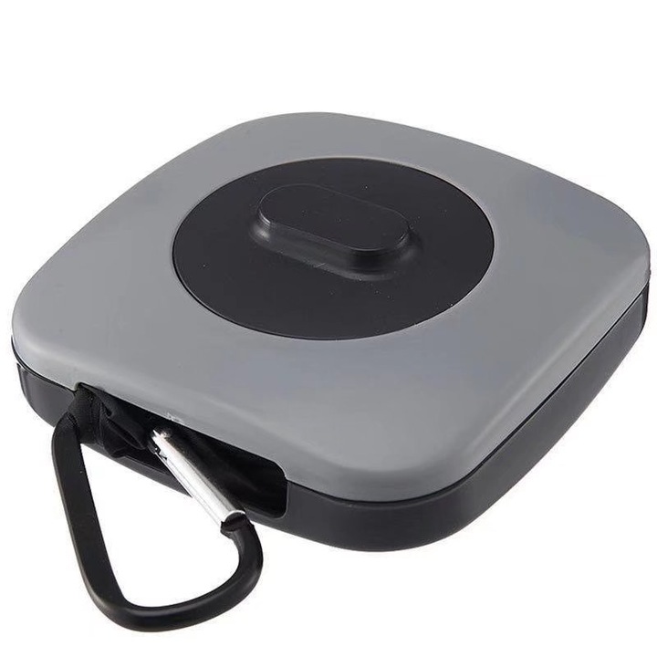 KkvoGmle hordozható bevásárlótáska, ABS/nylon, szürke, 10x10x4cm