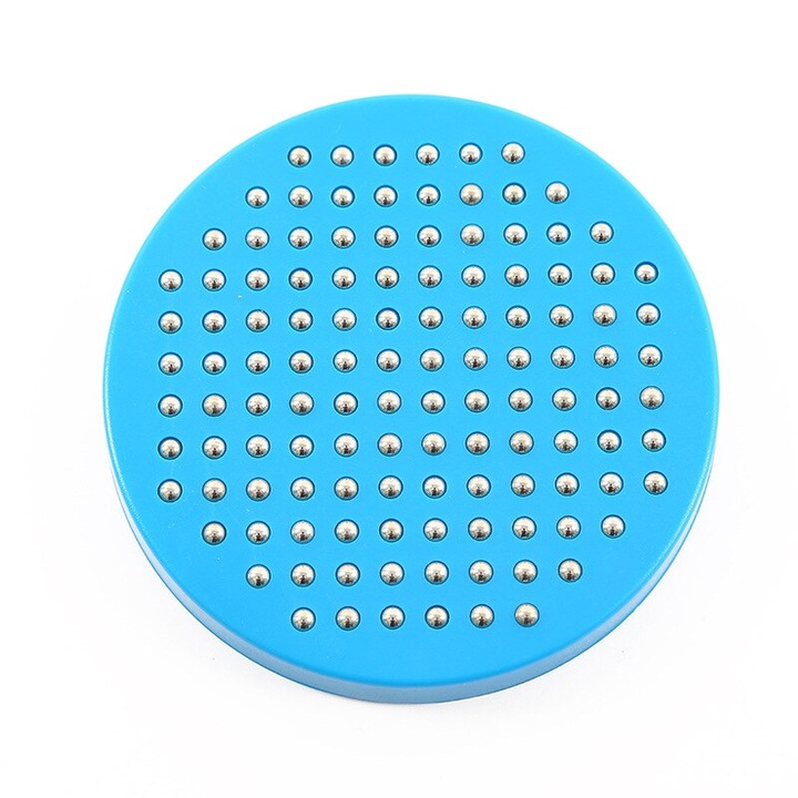 Mini mágneses tábla készlet gyöngyökkel, KkvoGmle, ABS, 10x10x1,5 cm, kék