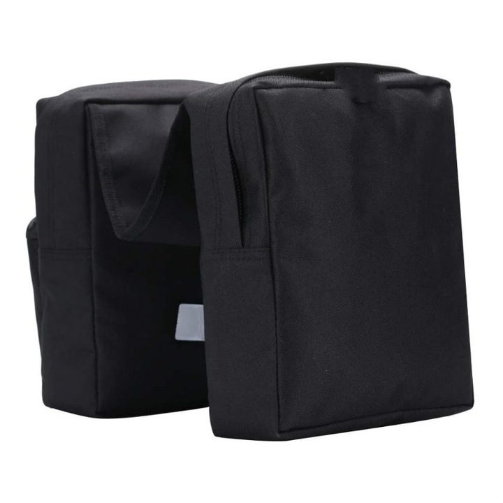 Мото чанта KkvoGmle, платнена, велкро, черна, 23x28 см