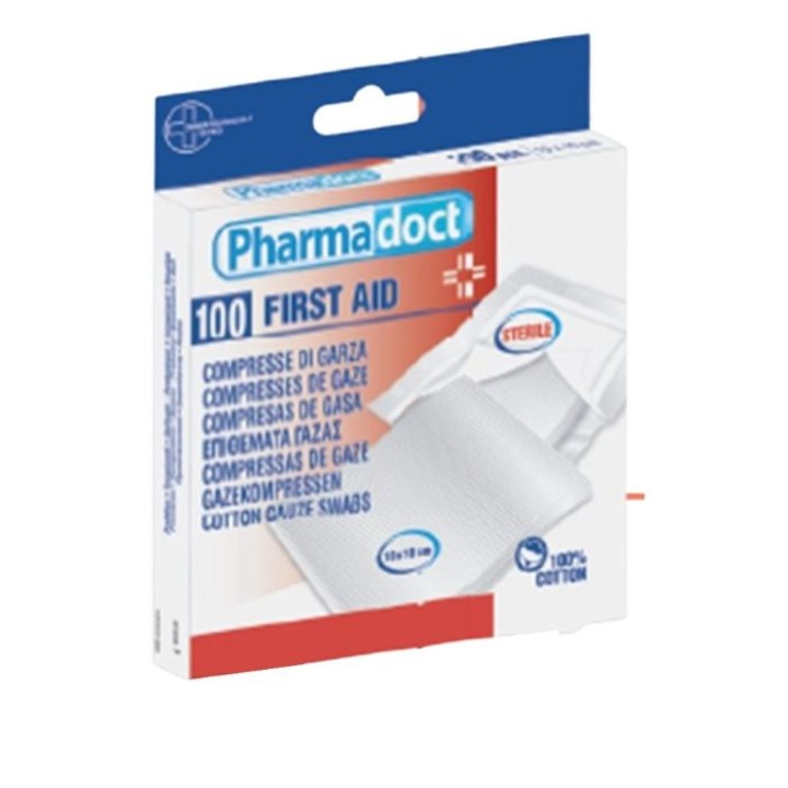 Стерилна памучна марля Pharmadoct, 30х30 см 10 броя
