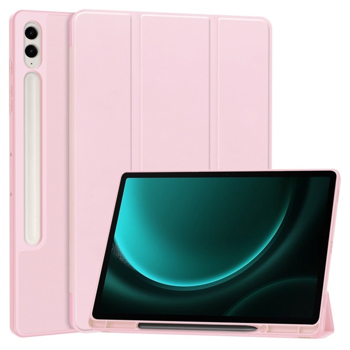Husa tableta, Smartphosis, Pentru Samsung Galaxy Tab S9 FE Plus, Roz