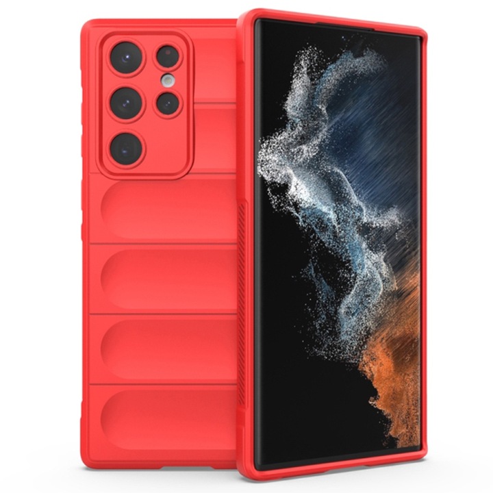 Калъф fixGuard Magic Shield за Samsung Galaxy S22 Ultra 5G - Red
