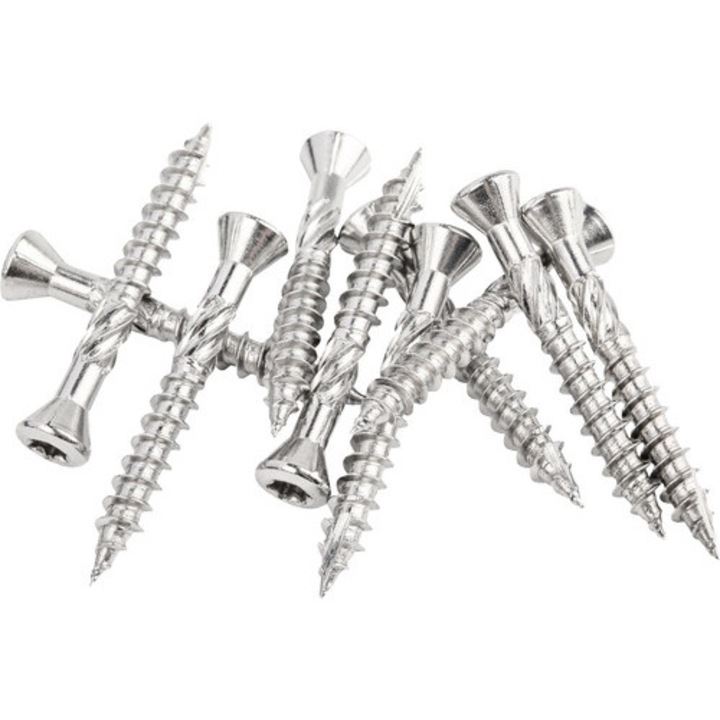 Holsuruburi Pentru Lemn De Terasa 5x40 Mm Otel Inox A2, 100 Bucati, Filet Partial