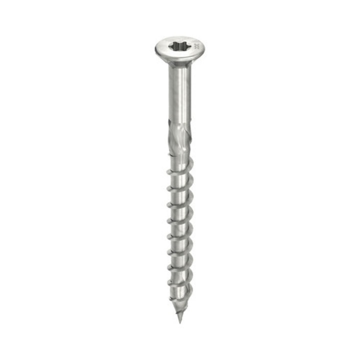 Holsuruburi Pentru Lemn De Terasa Heco Topix-plus 5x40 Mm Otel Inox A2, 200 Bucati, Filet Partial