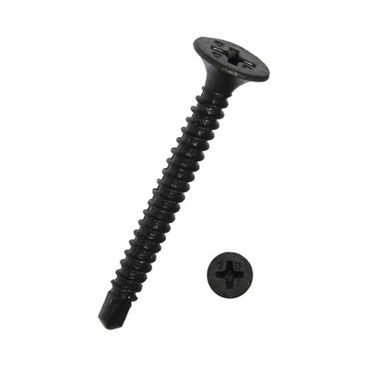 Suruburi Autoforante Profile Metalice Gipscarton Dresselhaus 3, 5x25 Mm Otel Fosfatat, 1000 Bucati