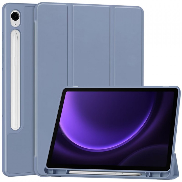 Husa tableta pentru Samsung Galaxy Tab S6 Lite (2020/2022/2024) cu suport 2 Unghiuri si functie Sleep/Wake, SKDR OfficeMate - Mov