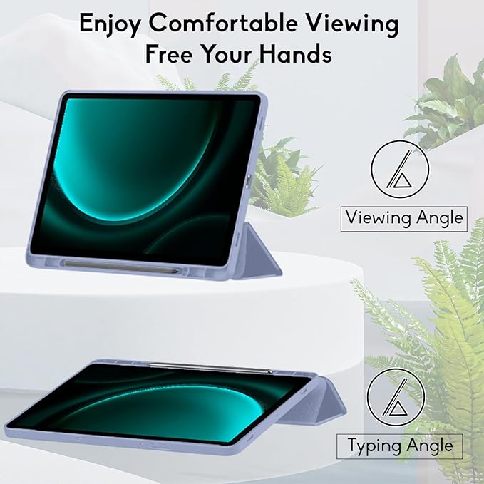 Husa tableta pentru iPad 10 (2022) 10.9" cu suport 2 Unghiuri si functie Sleep/Wake, SKDR OfficeMate - Mov