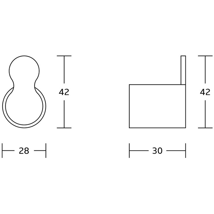 Mexen Base törölköző fogas, Fekete - 7088235-70