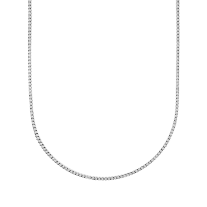 Cuban férfi nyaklánc, rozsdamentes acél, 5mm, 60 cm - Ezüst