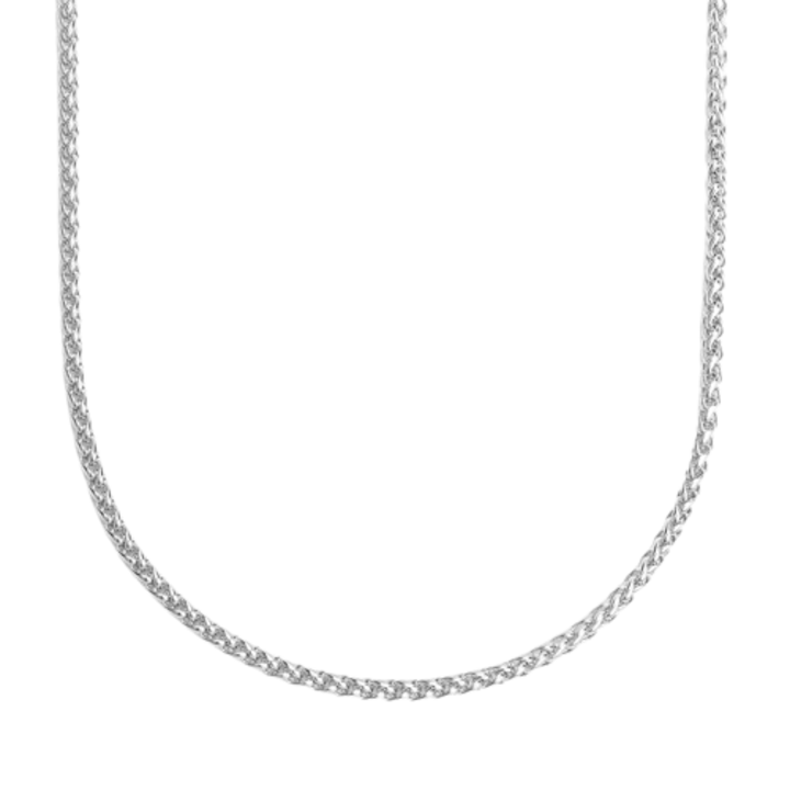 Wheat férfi nyaklánc, rozsdamentes acél, 3mm, 60 cm - Ezüst