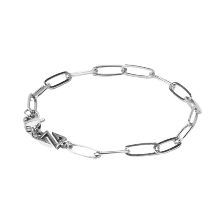 Lace férfi karkötő, rozsdamentes acél, 4mm, 18 cm - Ezüst