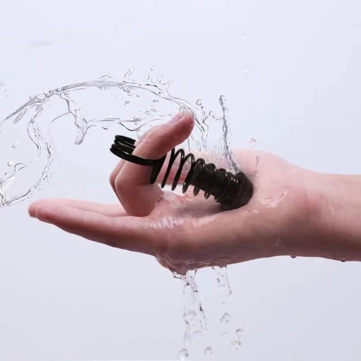 Играчка за трениране на пръсти Nybgyy, Метал, Черен