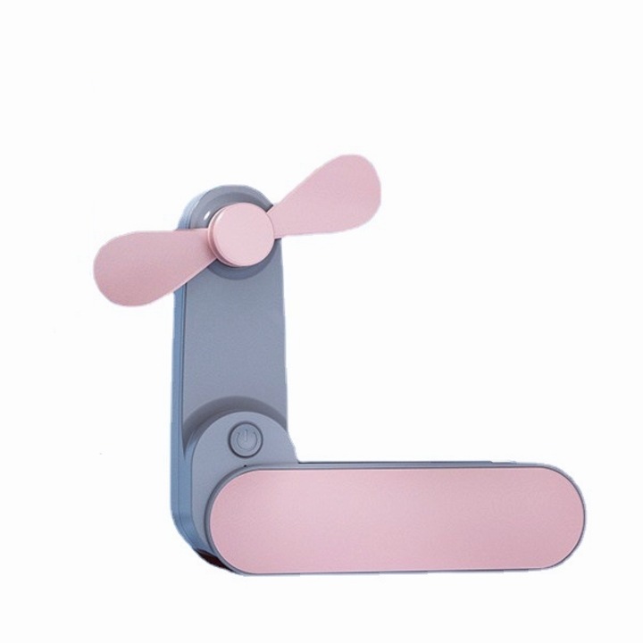 Ventilator portabil, Yukaione, pliabil si de mana, 2 viteze, 1.22x1.4x5 inch, roz