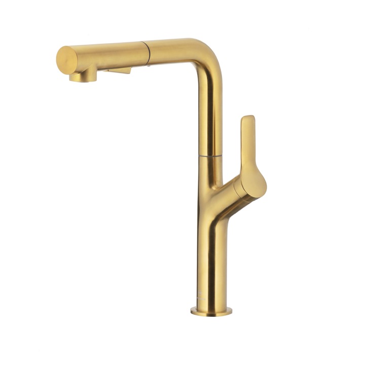 Szaniter csaptelep ARMATURA KRAKOW, Duero kollekció, kihúzható, 2 jet típusú, matt fekete, 30x45cm