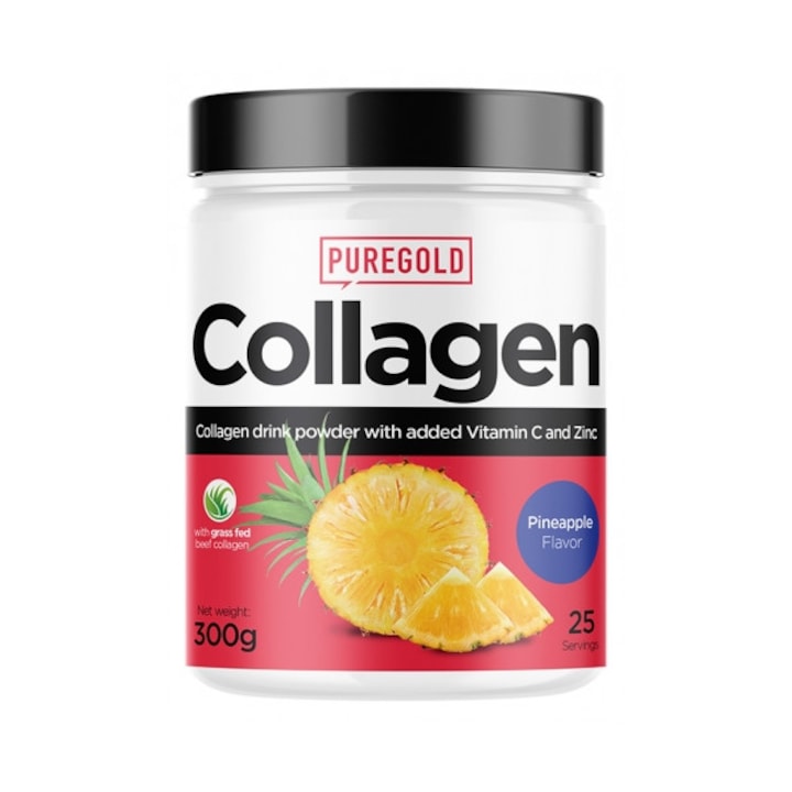 Colagen din vita Collagen, 300g, Pineapple, Pure Gold - eMAG.ro