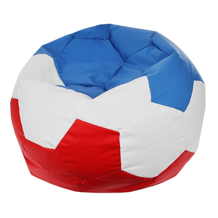 Fotoliu Puf Minge Fotbal Ecopuf Euro 2024 Franta, 90x55 cm, Piele Ecologica, Husa Detasabila – Confortabil, Durabil, Ideal pentru Casa si Camera de Jocuri