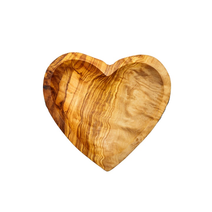 Platou servire Piccolo Cuore din lemn de maslin