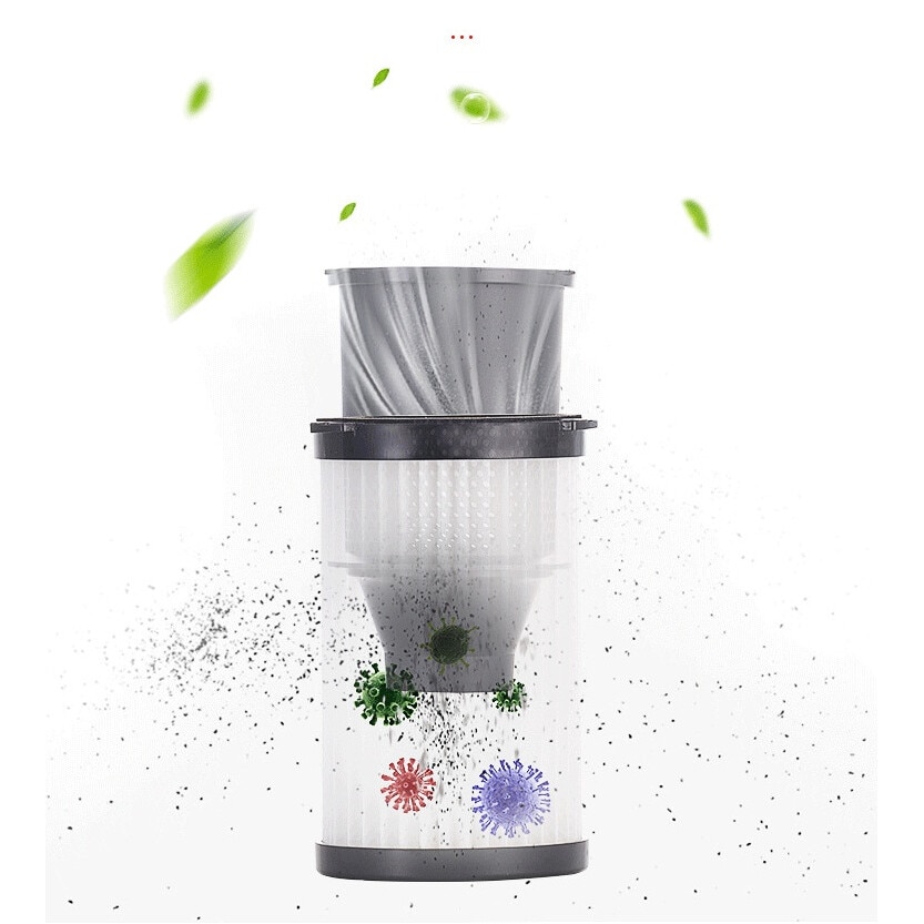 Aspirator, portabil, de uz casnic, filtrare dubla, vine cu 3 capete de schimb, functionare silentioasa, capacitate de colectare 1,5L, 600w, 18kpa, negru