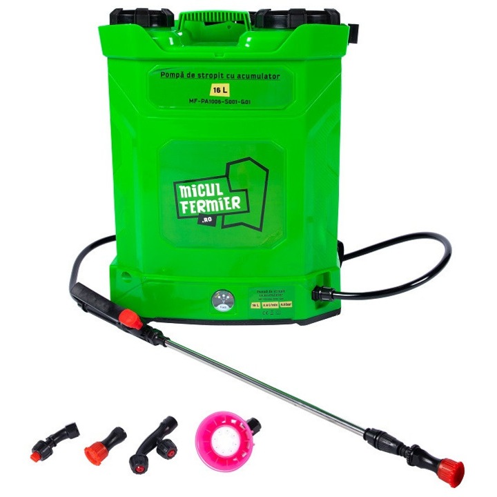 Pompa de stropit cu acumulator, Micul Fermier 16L