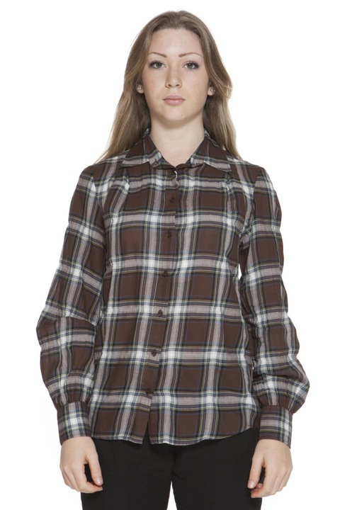 Дамска риза, GANT, 99% памук, 1% еластан, кафява, 1303431873, Кафяв