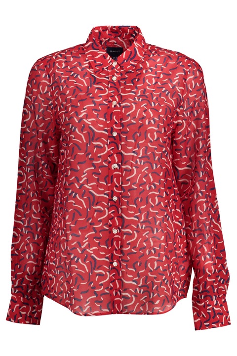Дамска риза, GANT, 70% памук, 30% коприна, червена, 20014320120, Червен