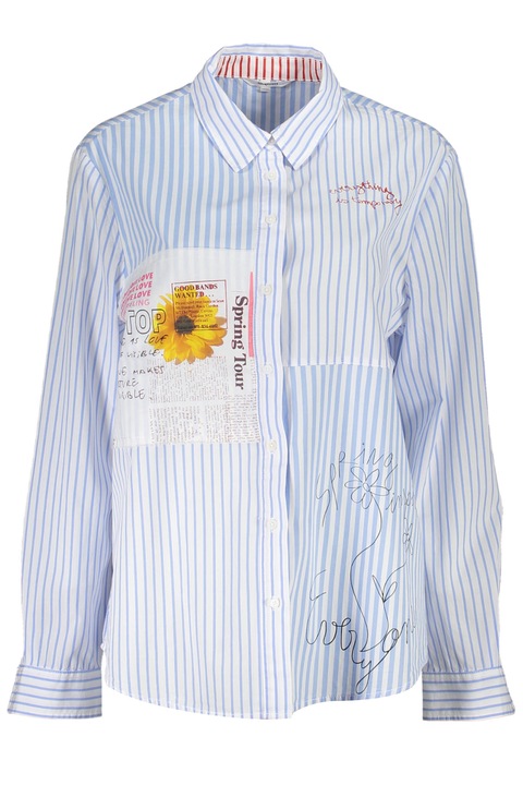 Дамска риза, DESIGUAL, 100% целулоза, тъмносиня, 23SWCW43, Тъмносин