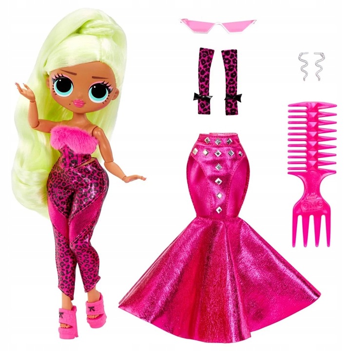 Papusa, LOL Surprise OMG HoS Doll Lady Diva, plastic, 16.5 cm, Roz