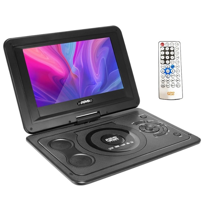 DVD, 13,9", преносим, телевизор/FM/USB/функции за игри, черен