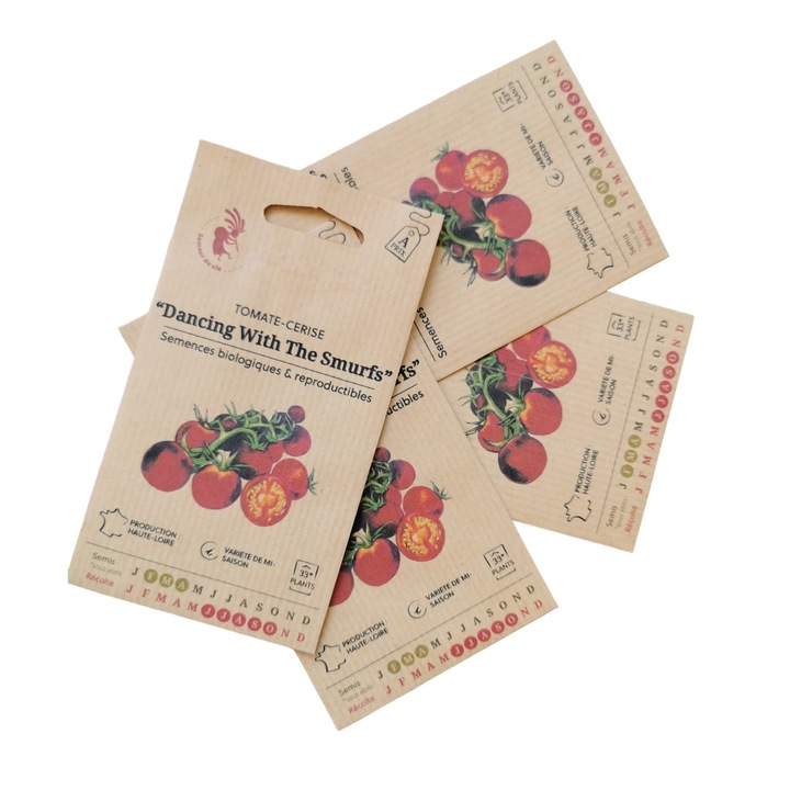 Seminte Bio Tomate Cherry indigo ”Dansing with the SMURFS”, plic cu 35 sem