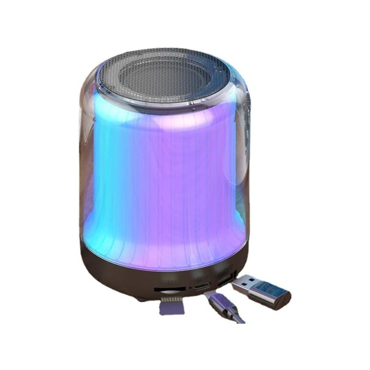 Boxa Portabila Wireless, Bluetooth, rezistenta la apa, sunet stereo, 6 ore autonomie, negru