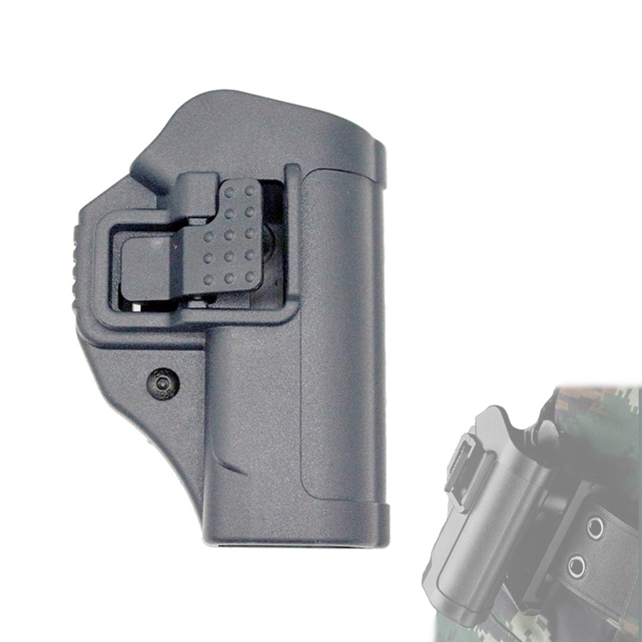 Holster toc pistol, Confortabilitate la purtare, Usor de transportat si de utilizat, Materiale plastice inginerie, Negru