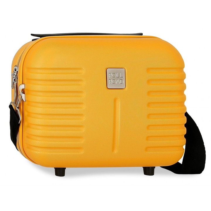 Geanta calatorie, Roll Road India, ABS, adaptabila, ocru, 21x29x15 cm