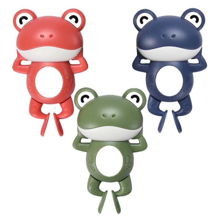 3 db-os fürdőjáték készlet, Békák gyerekeknek, érzékszervi stimuláció, tarka