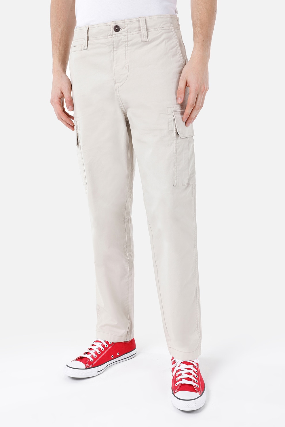 COLIN'S, Pantaloni cargo cu talie medie, Gri deschis, S