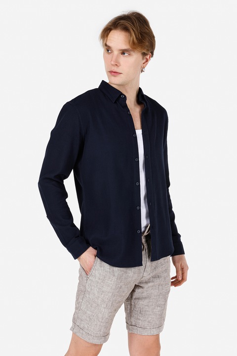 COLIN'S, Camasa slim fit din bumbac, Bleumarin